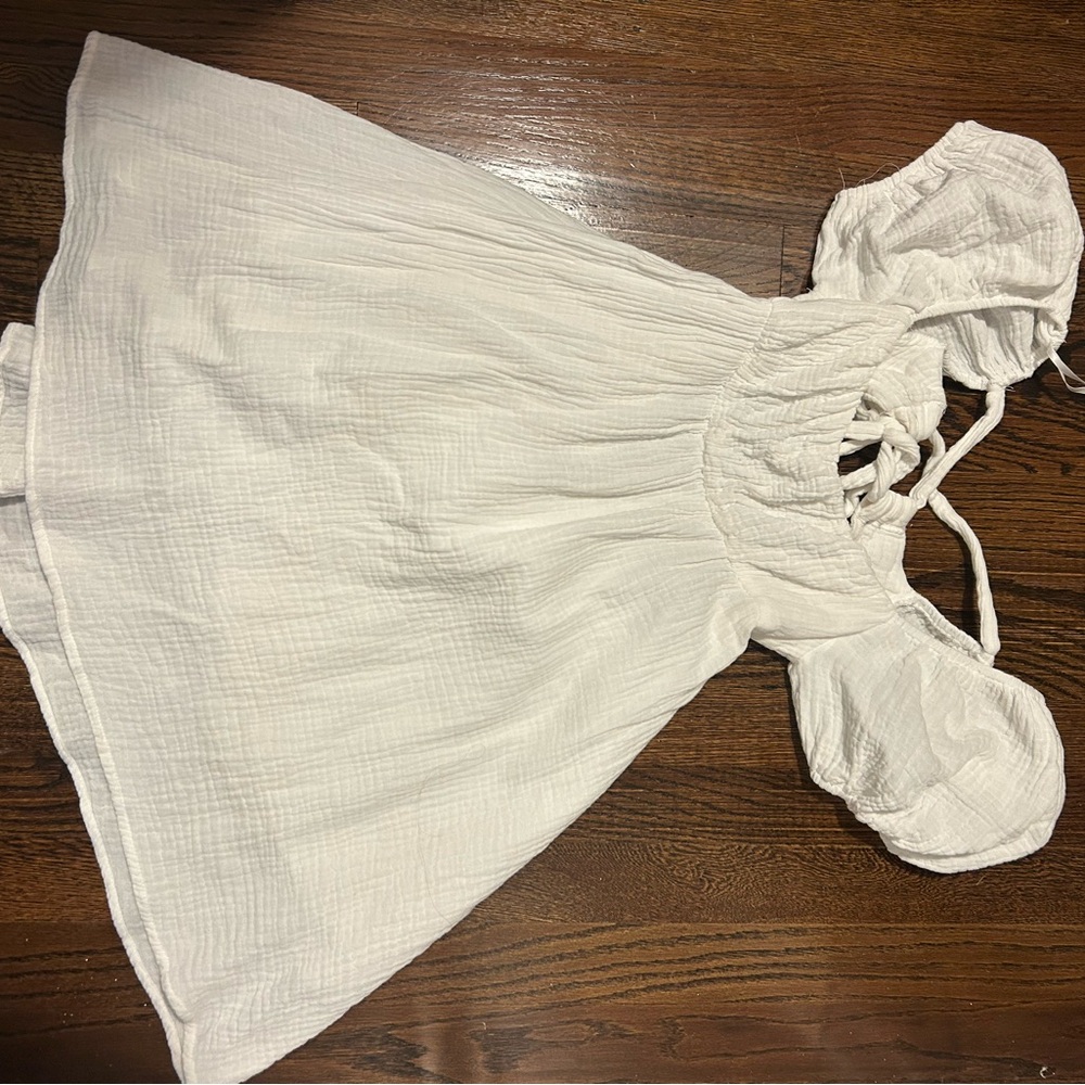 Princess Polly Ivory Textured Dress